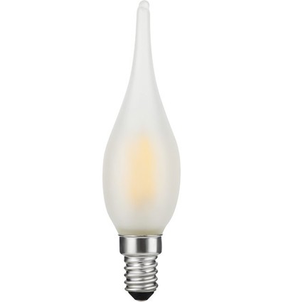 E10 1,5W LED filament kronelys - C23, 90lm, 2500K, matt glass