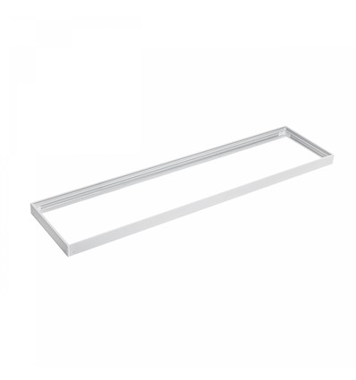 30x1200 ramme til LED-panel - Hvit, høyde 6,5 cm, for direkte montering i tak