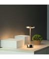 Oppladbar LED-bordlampe med trådløs lading - Gull, touch-dimbar, CCT, IP54