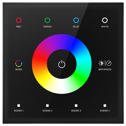 LEDlife rWave RGBW-kontroller til vegg - Sort, 12V-24V