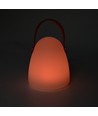Oppladbar RGB LED-bordlampe Ø12,8cm - Hvit, inkl. fjernkontroll, IP54 utendørs