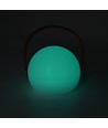 Oppladbar RGB LED-bordlampe Ø13cm - Hvit, inkl. fjernkontroll, IP54 utendørs
