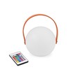 Oppladbar RGB LED-bordlampe Ø13cm - Hvit, inkl. fjernkontroll, IP54 utendørs