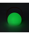 Oppladbar RGB LED-bordlampe Ø13cm - Hvit, inkl. fjernkontroll, IP54 utendørs