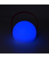 Oppladbar RGB LED-bordlampe Ø13cm - Hvit, inkl. fjernkontroll, IP54 utendørs