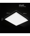 60x60 LED-panel, 40W - Høyde:33mm, CREE LED, 120lm/W, 6 års garanti, hvit kant