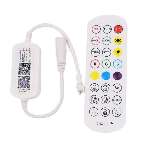RGBIC-kontroller med fjernkontroll - Bluetooth Surplife RF trådløs, slim fjernkontroll, 3-pins