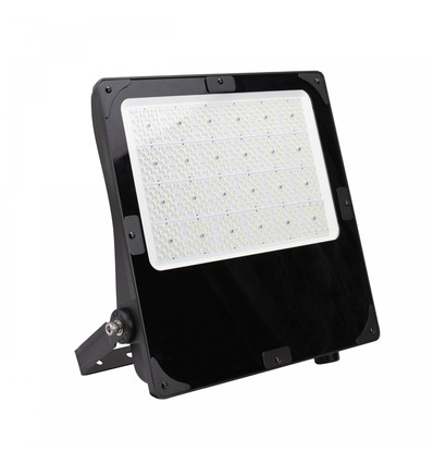 300W LED-lyskaster med justerbar watt - Asymmetrisk lys, IP66 utendørs, IK08, sort