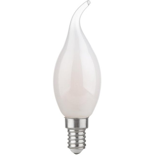 E14 4,7W dimbar LED kronepære med tipp - C35, opalt glass, 2700K, filament