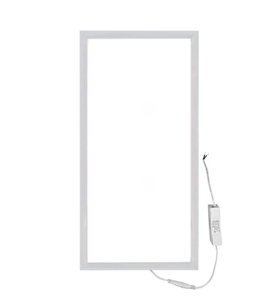 60x30 bakbelyst LED-panel, 24W - Hvit kant