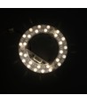 21,5cm / 24/18/12W LED-innsats med linser - Flicker free, valgfrie CCT, erstatter G24, sirkelrør og kompaktrør