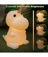 MOCHI Dinosaur nattlampe - Silikon, fargeskift + varmhvit, touch dimbar, IP20 innendørs