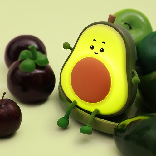 MOCHI Avocado nattlampe - varm/nøytral hvit, oppladbar