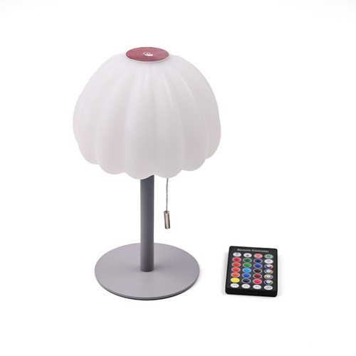 Oppladbar RGB LED bordlampe - Hvit, inkl. fjernkontroll, IP20 innendørs