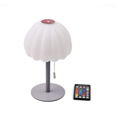 Oppladbar RGB LED bordlampe - Hvit, inkl. fjernkontroll, IP20 innendørs