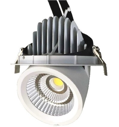 Outlet: 35W Ø16,5cm Downlight - Hull: Ø15,5 cm, Mål: Ø16,5 cm, Justerbar vinkel
