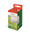 E27 4W LED kronepære - G45, filament, klart glass
