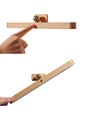 3W Oppladbar vegglampe - IP20, Tre, 360° roterbar, inkl. lyskilde