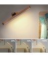 3W Oppladbar vegglampe - IP20, Tre, 360° roterbar, inkl. lyskilde