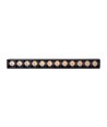 12W SHIFT Basic Lineær Lampe - 3000K, Sort, Gitter S, 22cm
