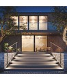 6W LED trappelys, CCT - 3 lysfarger, IP54, sort, utendørs vegglampe