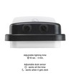 20W LED vegglampe med sensor - 4000K, IP54, bevegelsessensor, utendørs