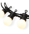 5m LED-lyslenke med 10 stk. pærer - Varmhvit farge, IP44, 230V, 0,5W pærer