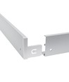 Ramme til 60x60 LED panel - Hurtig samlesett, plast hjørner, hvit kant