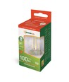 E14 1W LED kronepære - G45, filament, klart glass