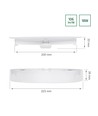 18W Ø22cm Algine 2-i-1 innfelt panel - 122lm/W, 4000K, rund