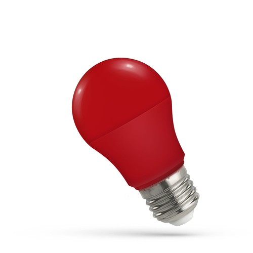 Spectrum 4,9W Rød LED-pære - Matt, E27, A50, 230V