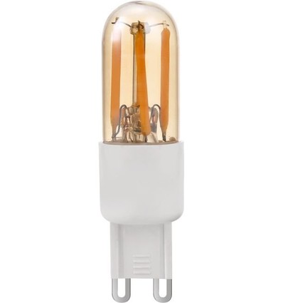 G9 3W dimbar LED-pære - 6,6cm, 2200K, Gold, filament