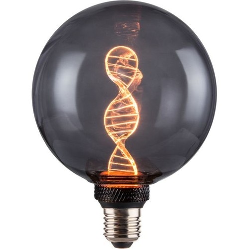E27 3,5W dimbar LED Vintage DNA Globe G125 - 1800K, Smoke glass, 60lm