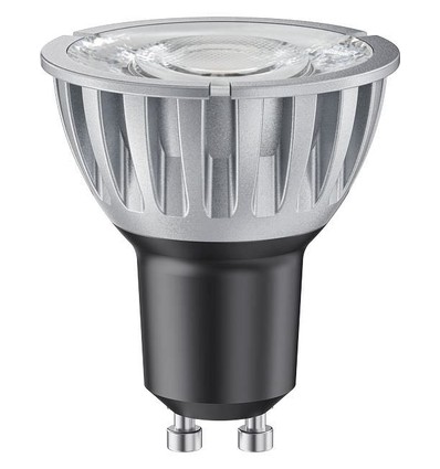 GU10 6,5W dimbar LED-pære - 10°, 500lm, 2700K, sølv finish