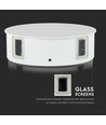 V-Tac 4W LED vegglampe - IP65, hvit, rund, 4-veis lys, 4000K, inkl. lyskilde