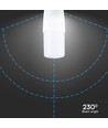 E27 7,5W LED-pære - T37, 6500K, kaldhvit, plast