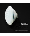 V-Tac 8W RGB PAR56 LED poolpære med fjernkontroll - IP68, 12V, inkl. fjernkontroll