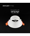 GU10 innfellingsspot, blendingsfri - Rund, hvit, Deep Anti Glare, uten lyskilde