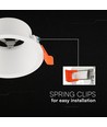 GU10 Downlight, blendingsfri - Rund, hvit, Deep Anti Glare, uten lyskilde