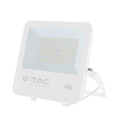 100W LED lyskaster - 135lm/W, IP65, hvitt hus, 6 års garanti, CREE chip