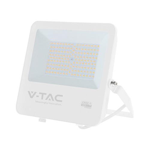 100W LED lyskaster - 135lm/W, IP65, hvitt hus, CREE chip, 6 års garanti