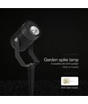 GU10 hagespot med spyd - Sort, aluminium, IP65 utendørs, uten lyskilde