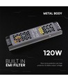 120W / 12V DC strømforsyning for LED-striper - 10A, IP20, Slim