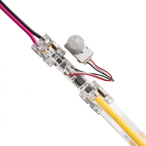 PIR-sensor til aluprofil - Passer til 10mm strip, 12V (60W), 24V (120W)