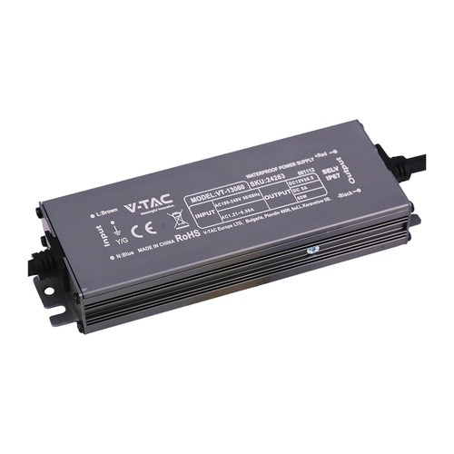 60W / 12V DC strømforsyning - 5A, IP67 vanntett