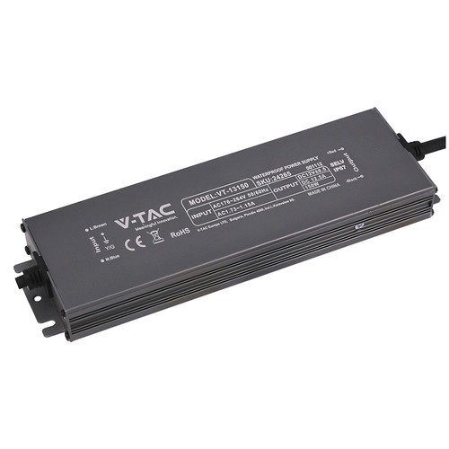 150W / 12V DC strømforsyning - 12.5A, IP67 vanntett