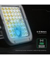 30W Solara CCT LED-lyskaster med solcelle - 6.4V, IP65, sort, fjernkontroll, CCT-fargebytte, inkl. batteri