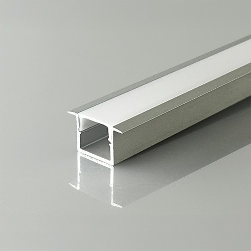 V-Tac 2m innfellingsprofil for LED-strips - Sølv, inkl. deksel, 2000x12x10mm