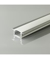 2m aluprofil monteringssett - Innfelling - Sølv, 13,2x7mm, inkl. deksel