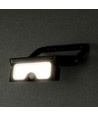 7W LED solcellelyskaster med sensor - 3,7V, PIR-sensor, sort deksel, 3-i-1 CCT